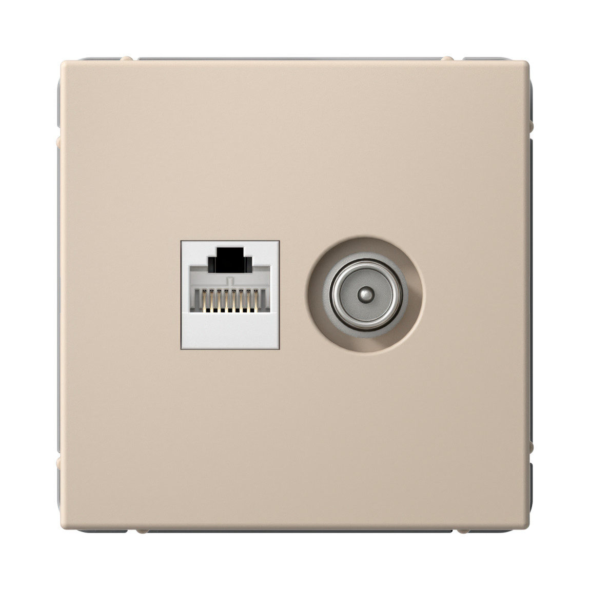 system electric artgallery розетка тв+компьютерная rj45 5е кат. песочный gal001289