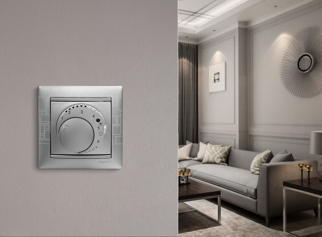 legrand valena термостат для тепл полов с датчиком 10 а алюминий