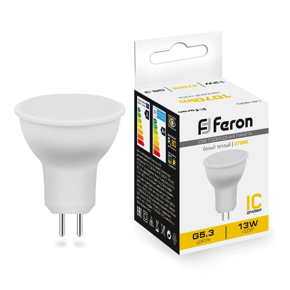 Лампа светодиодная LB-960 MR16 G5.3 13W 175-230V 2700K матовая Feron 