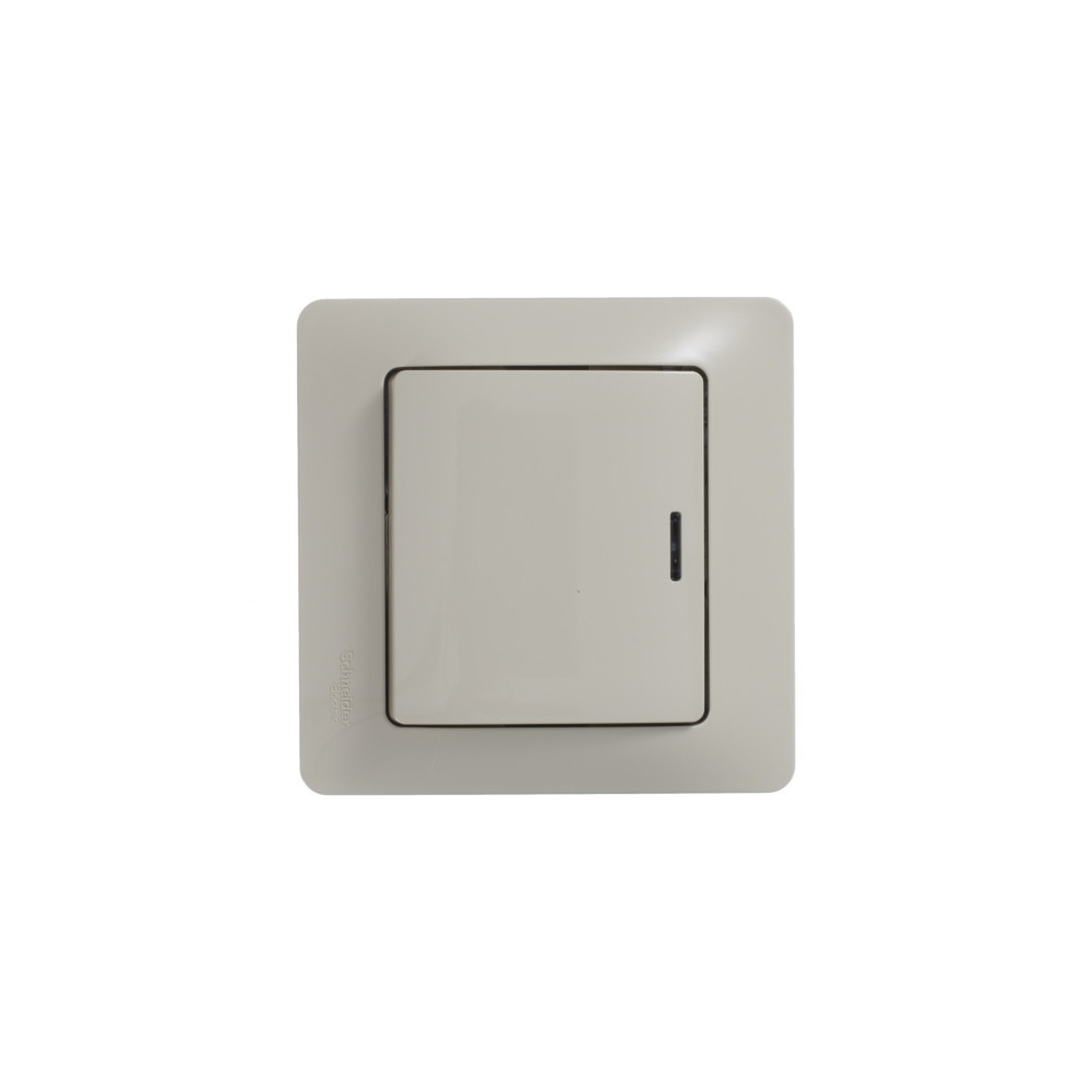 system electric glossa выключатель 1-клавишный с подсветкой бежевый