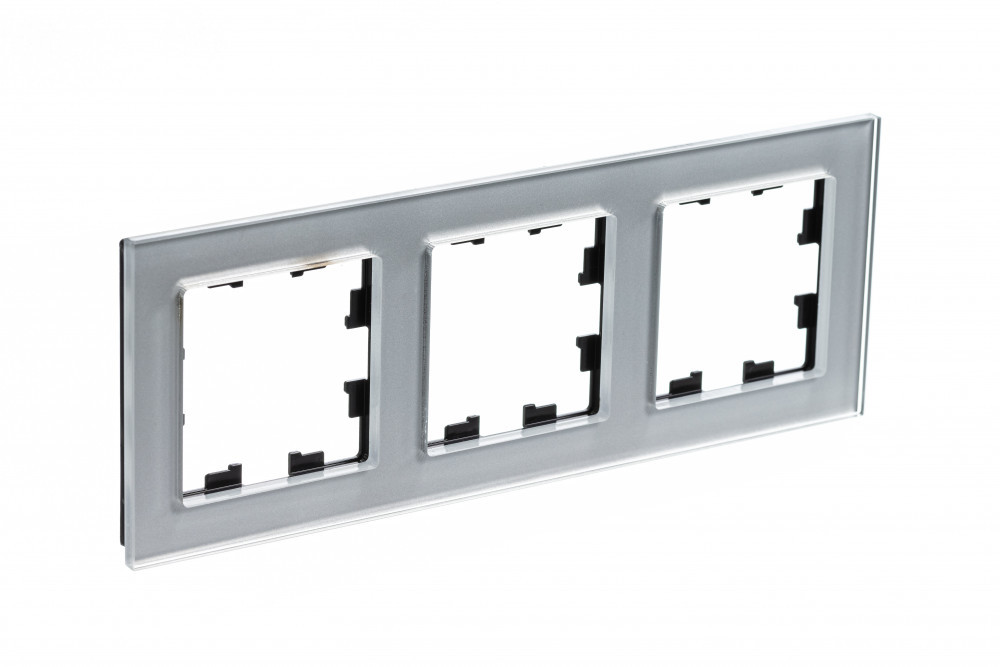 systeme electric atlasdesign nature стекло рамка 3-я универсальная алюминий atn320303