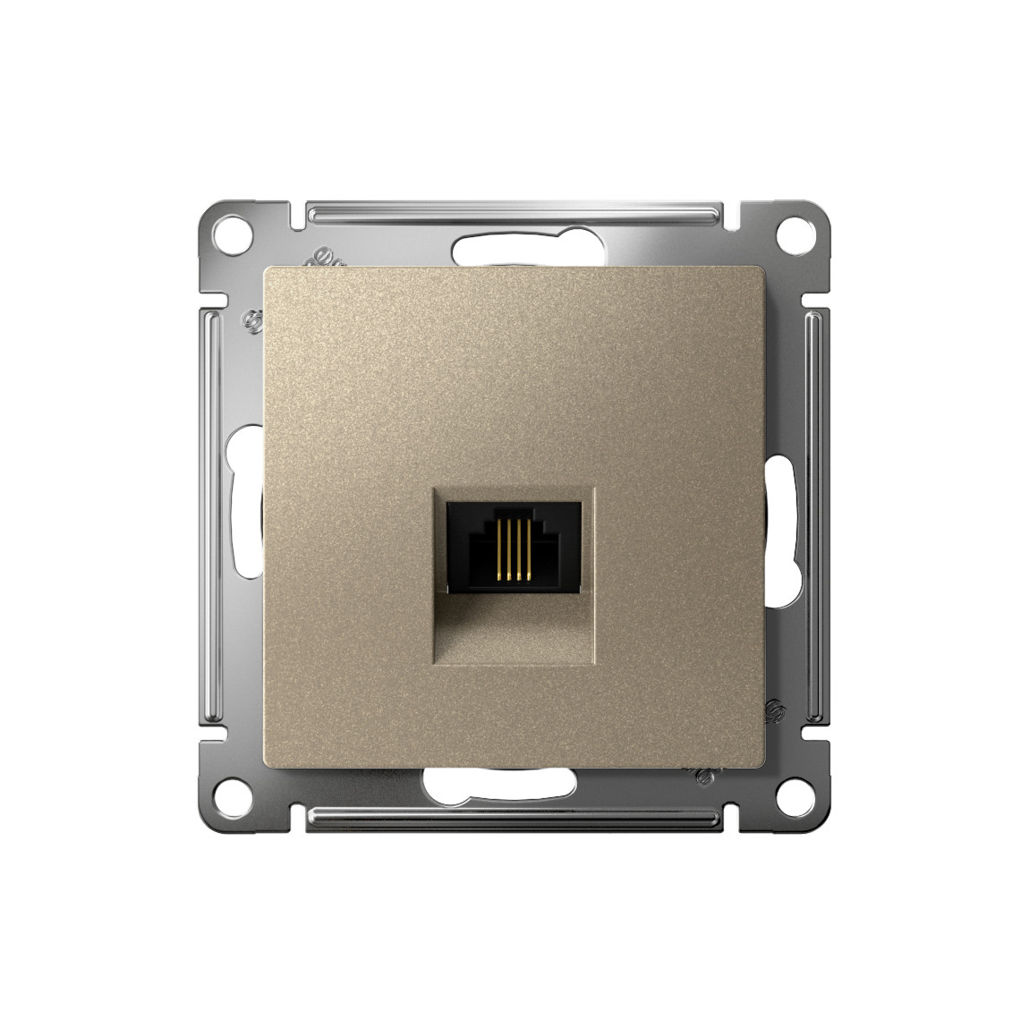 systeme electric atlasdesign розетка телефонная 1-я rj11 шампань
