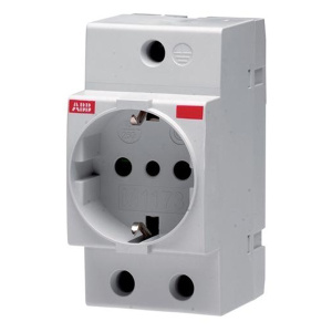 авв м1173 розетка на din-рейку  2к+з 10/16a