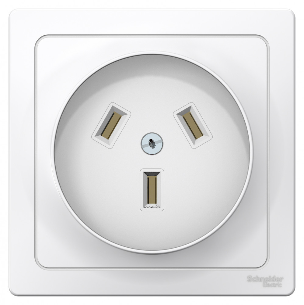 розетка силовая с заземлением вн.установки 2к+з 32а 250в белый schneider electric
