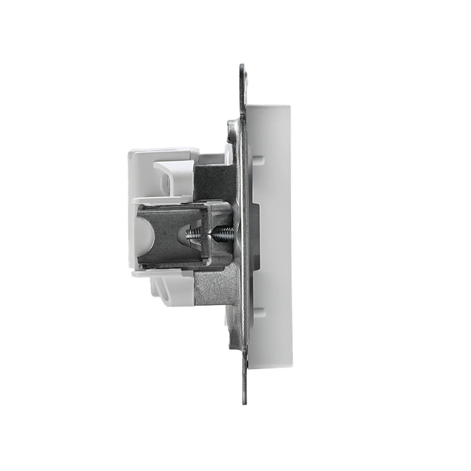 systeme electric atlasdesign, розетка 1-я без заземления белый atn000141										