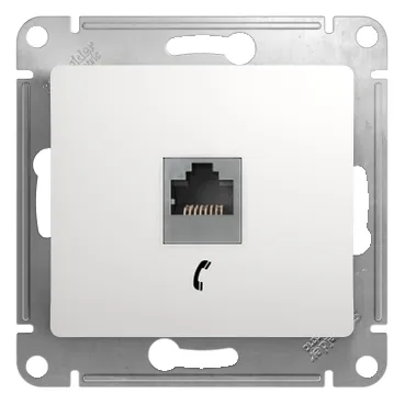 System Electric Glossa розетка телефонная 1-я RJ11 белый
