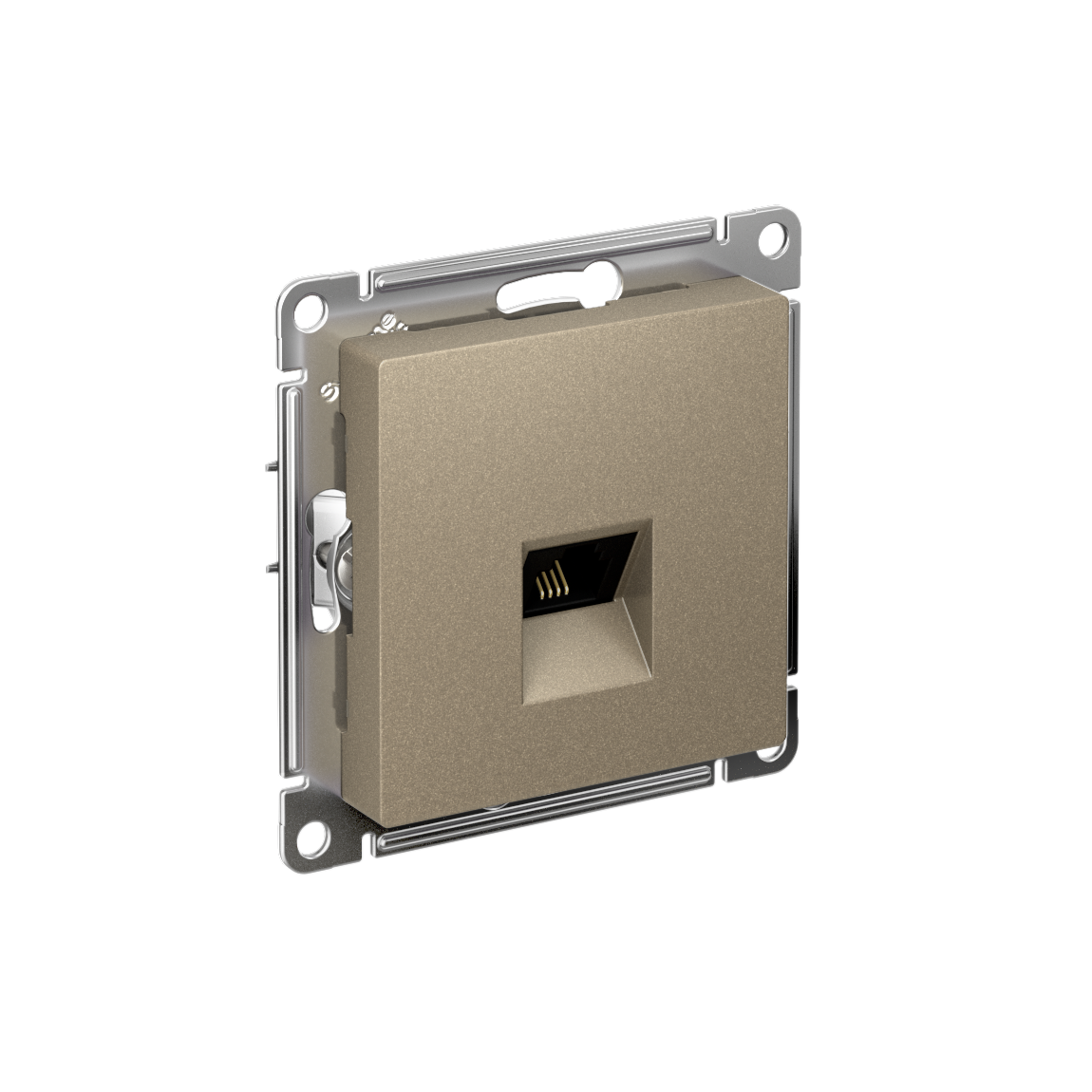Systeme Electric ATLASDESIGN розетка телефонная 1-я RJ11 шампань