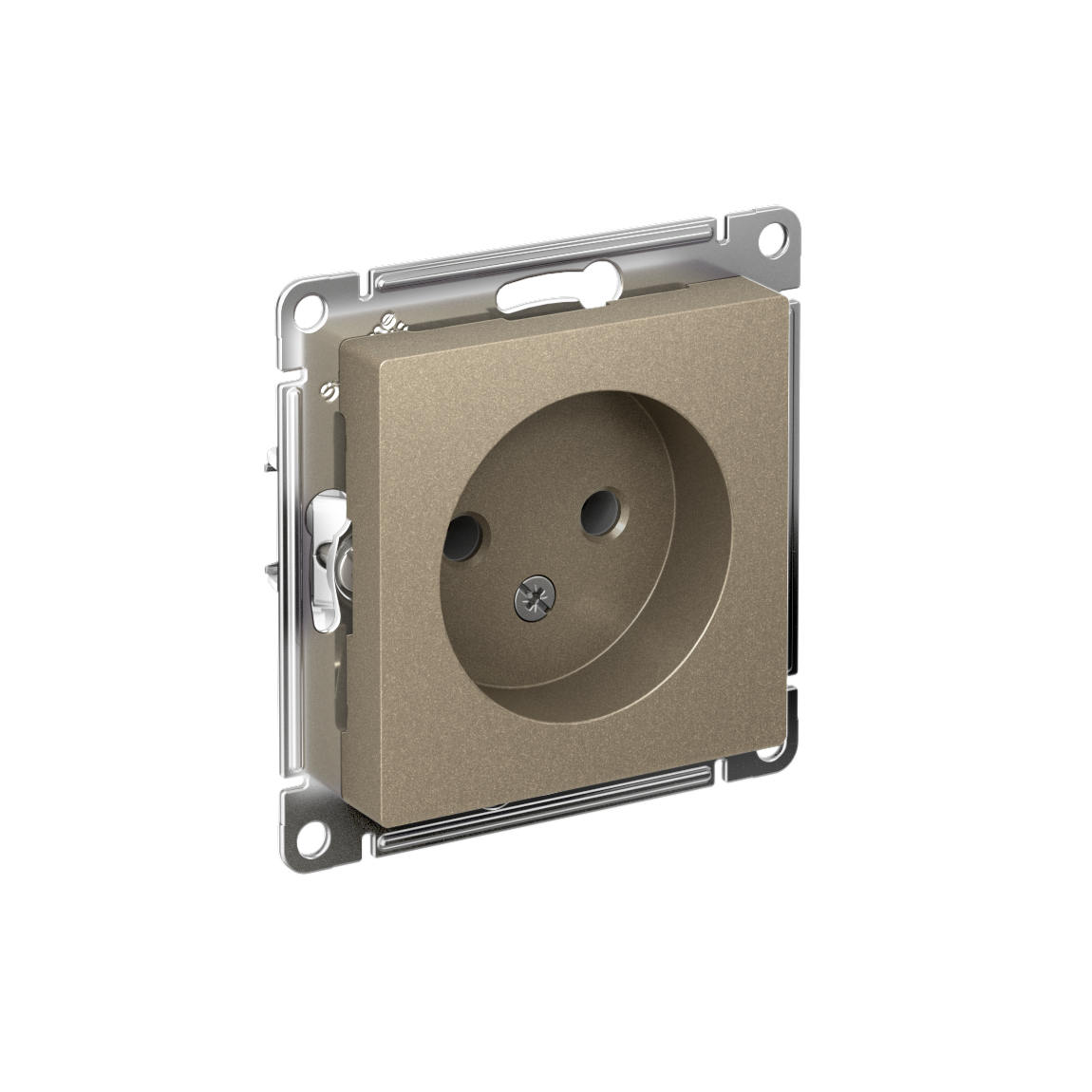 Systeme Electric ATLASDESIGN розетка 1-я без заземления шампань