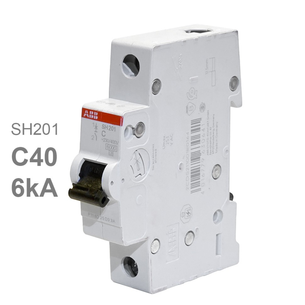 abb автоматический выключатель sh201 (хар-ка c) 1p с40а 6ka 2cds211001r0404