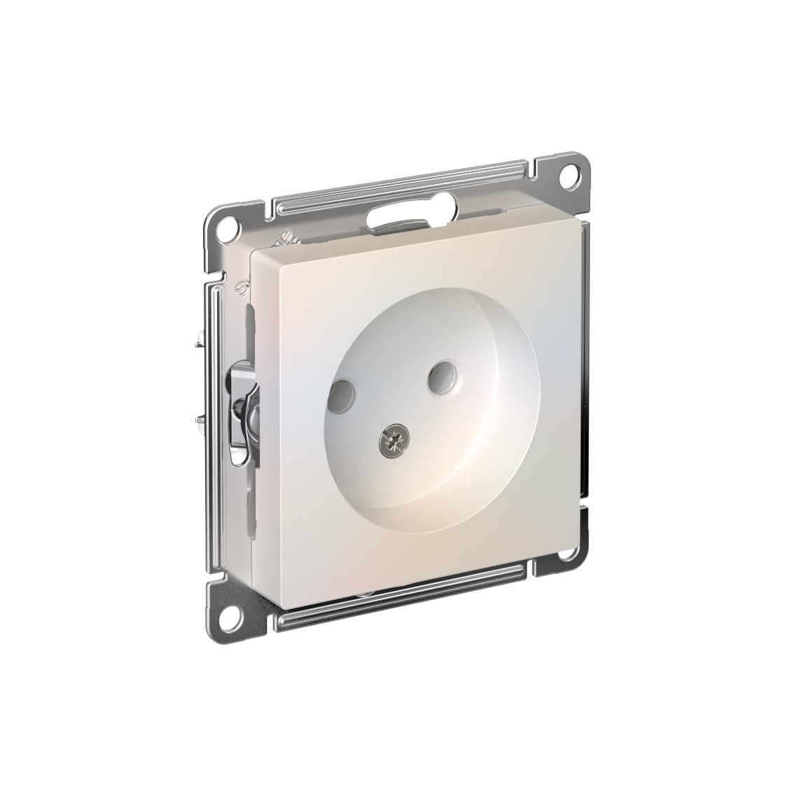 systeme electric atlasdesign розетка 1-я без заземления жемчуг