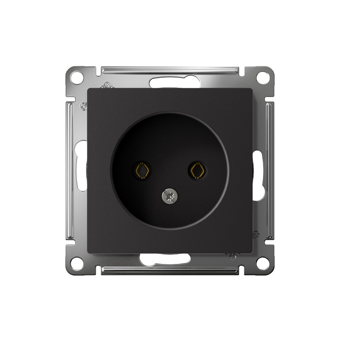 systeme electric atlasdesign розетка 1-я без заземления карбон