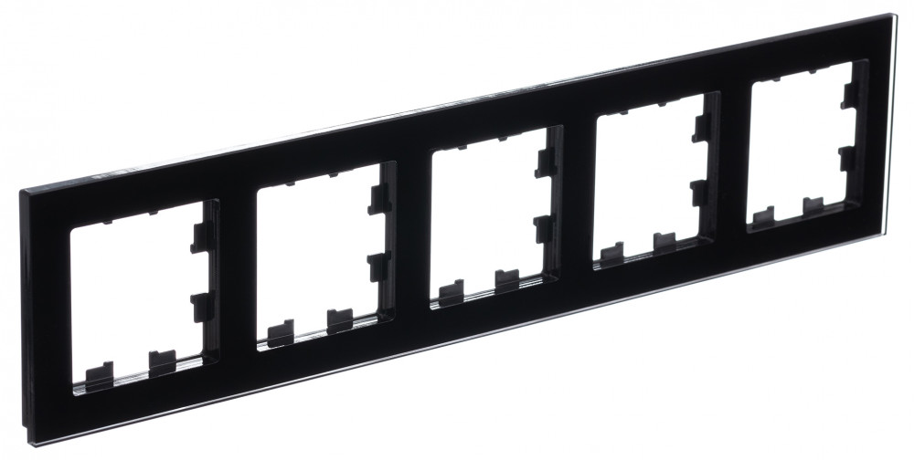 Systeme Electric ATLASDESIGN Nature стекло рамка 5-я универсальная черный ATN321005