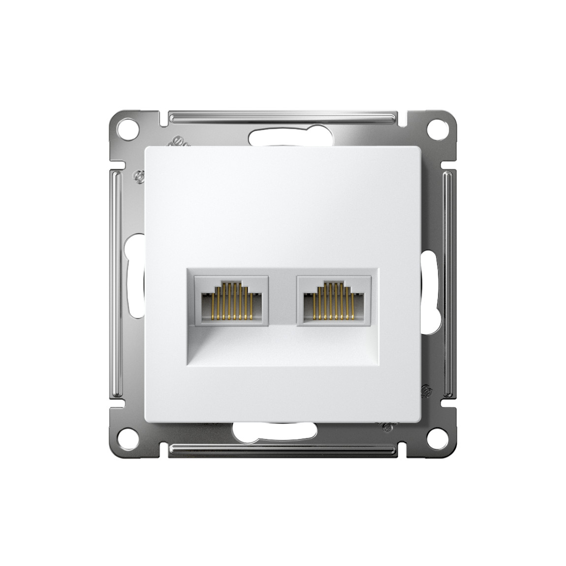 systeme electric atlasdesign розетка двойная rj45+rj45 5е кат. лотос