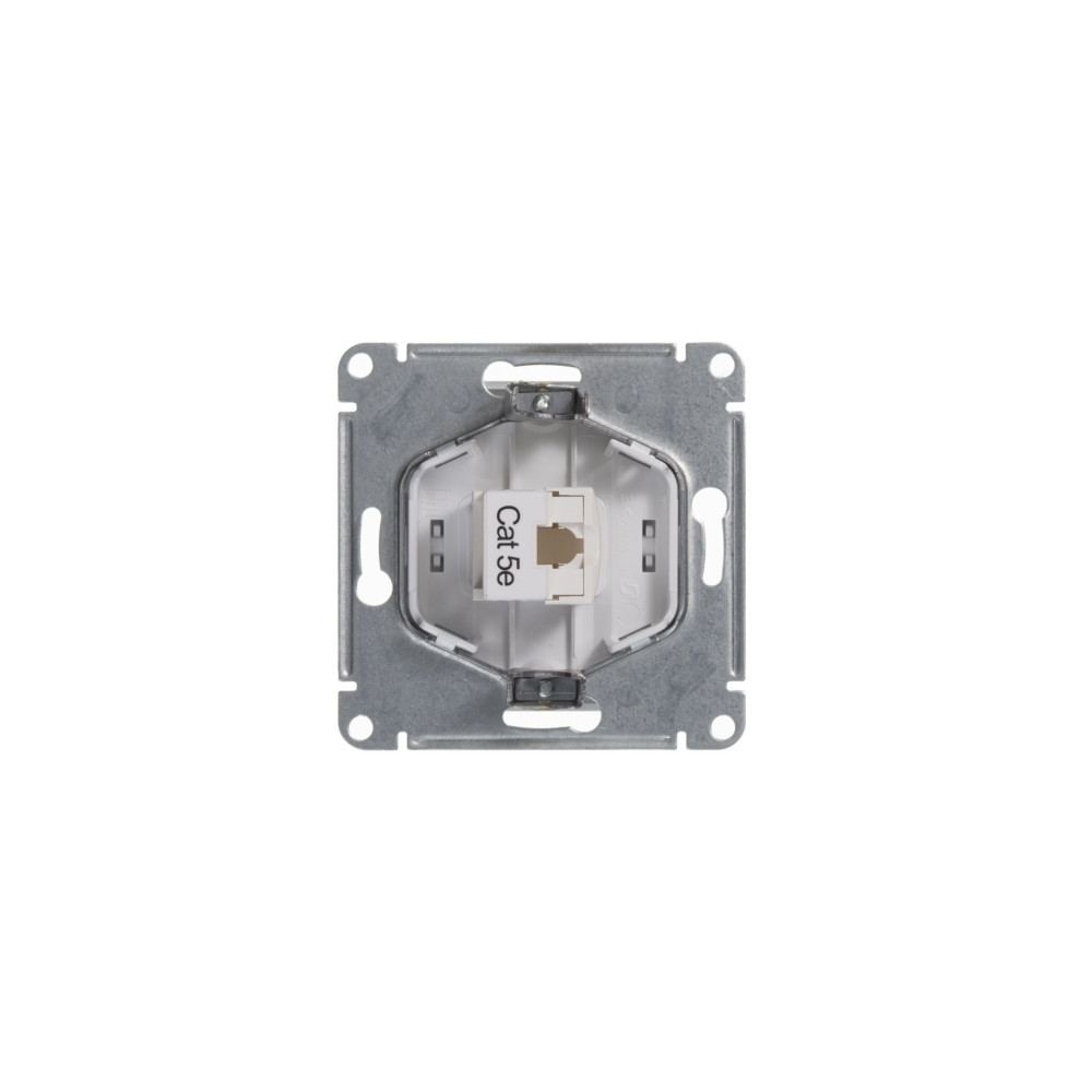 system electric glossa розетка компьютерная 1-я rj45 5е кат. белый