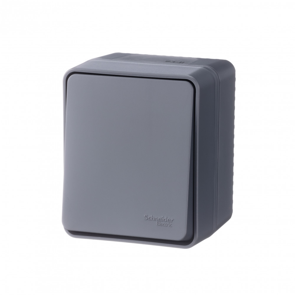 atlasdesign profi54 о/у переключатель 1-клавишный 10а ip54 антрацит atn544061