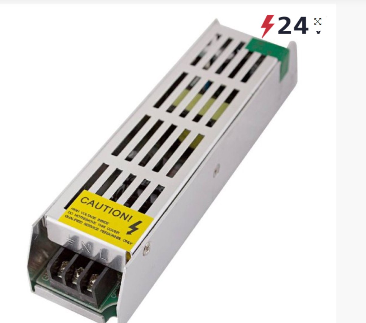 Блоки питания (драйвер) 24V 100Вт узкий негерметичный IP44 Eleganz