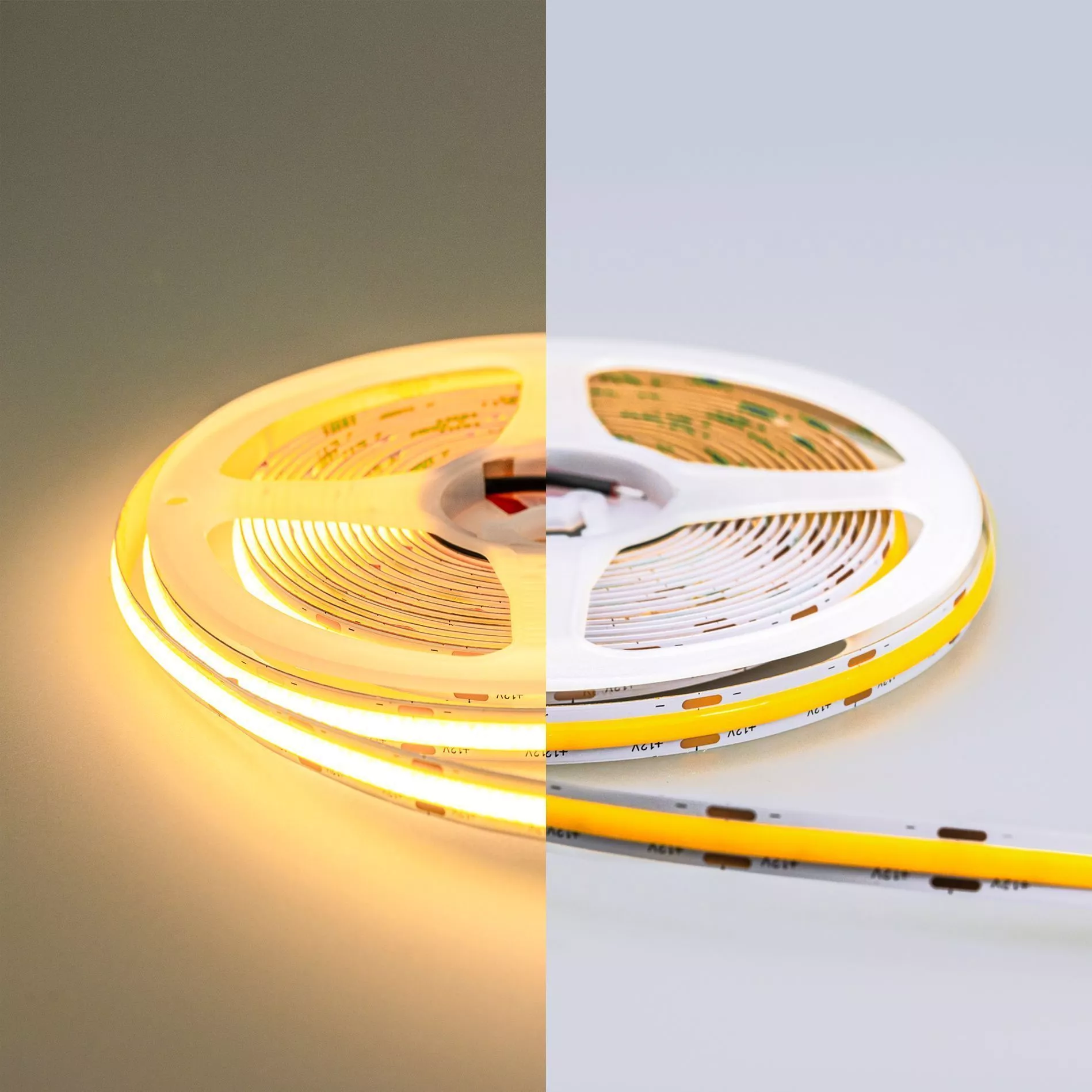 LUX COB Лента светодиодная открытая IP20 12V 9 Вт/м 512 led/м 3000К теплая Eleganz 