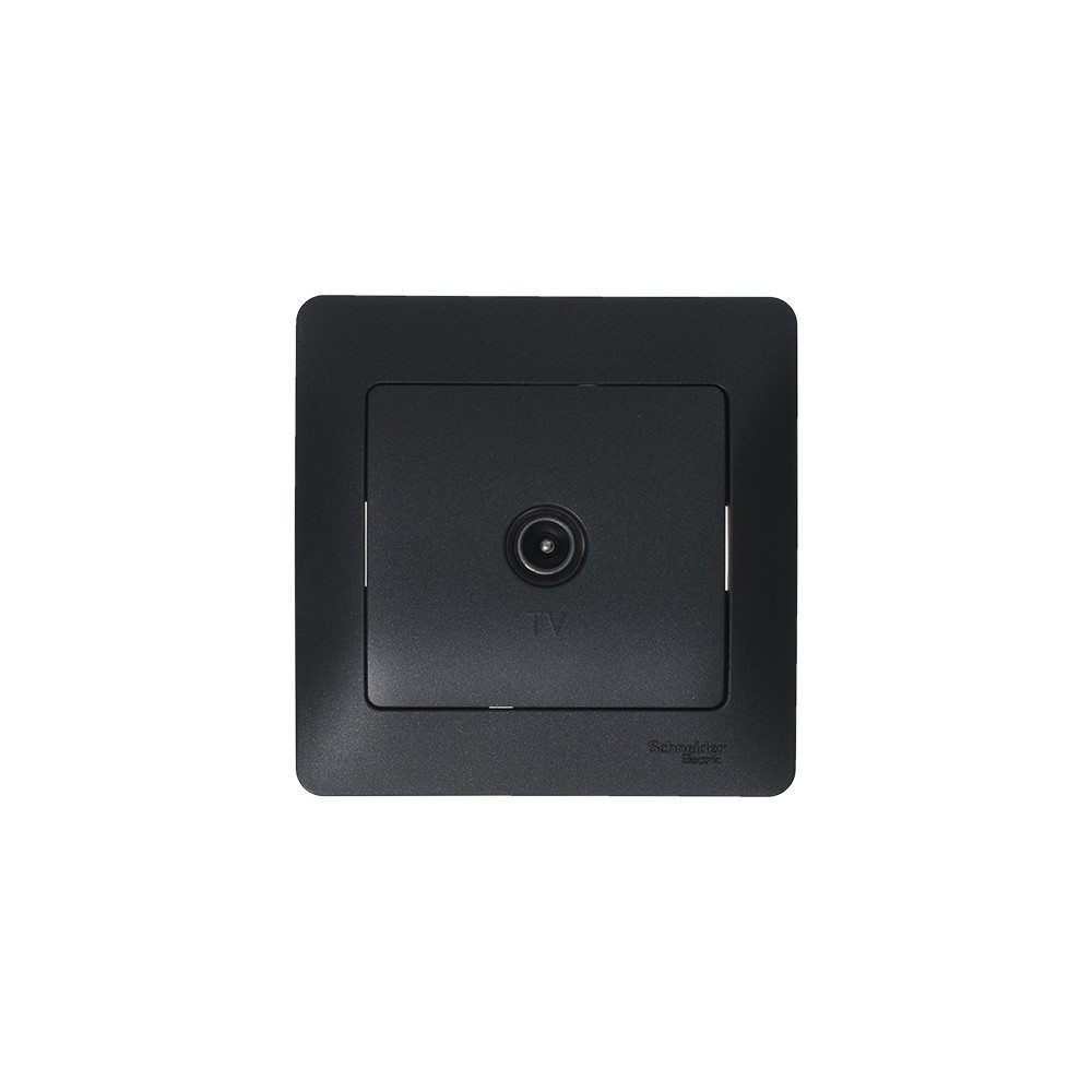 system electric glossa розетка tv оконечная 1db антрацит