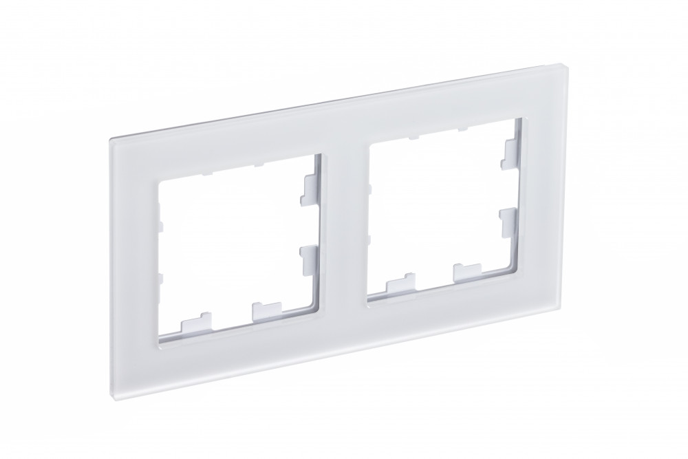 Systeme Electric ATLASDESIGN, Nature стекло рамка 2-я универсальная матовый белый ATN330102