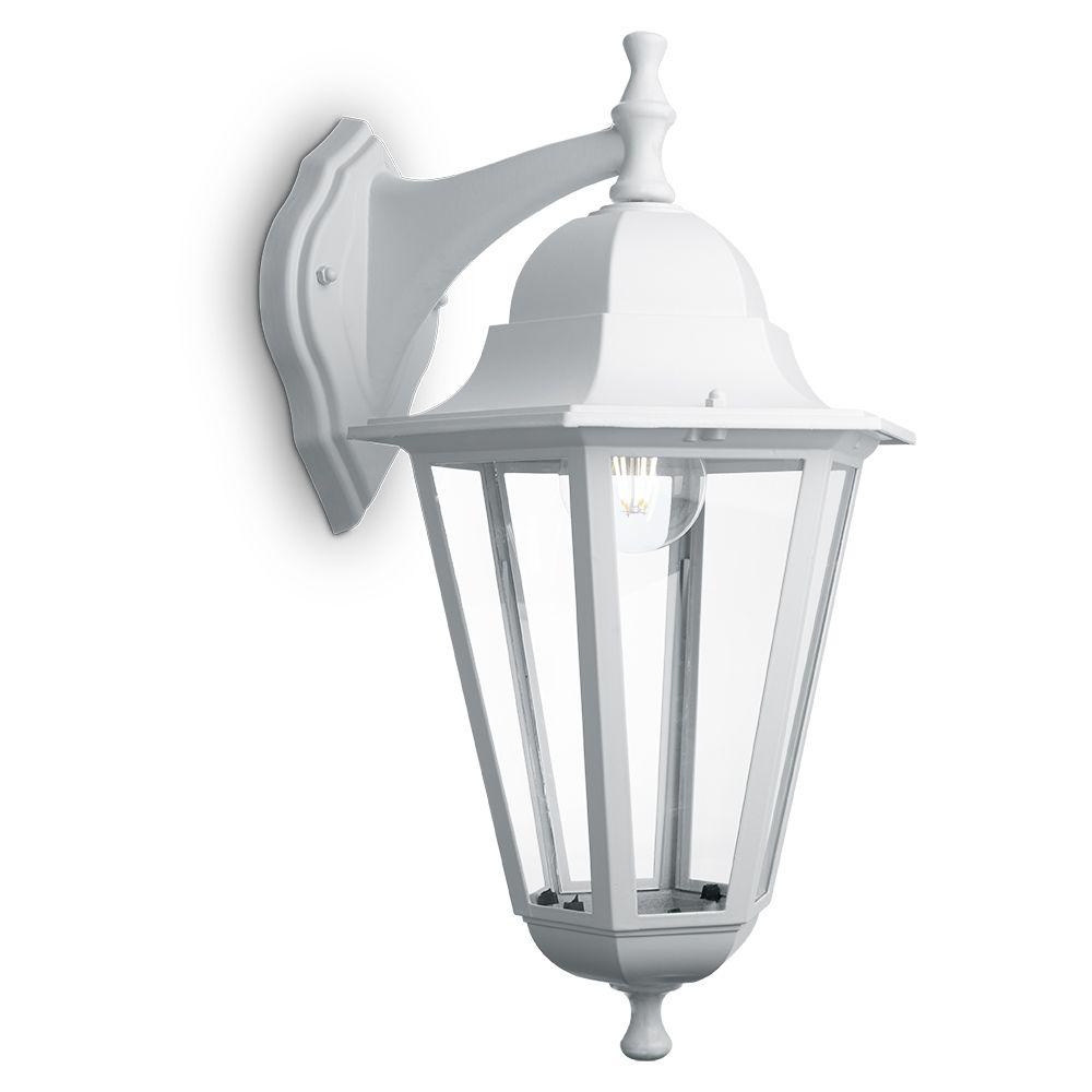 Светильник садово-парковый, 100W 230V E27 белый, 6202/PL6202 (на стену вниз)