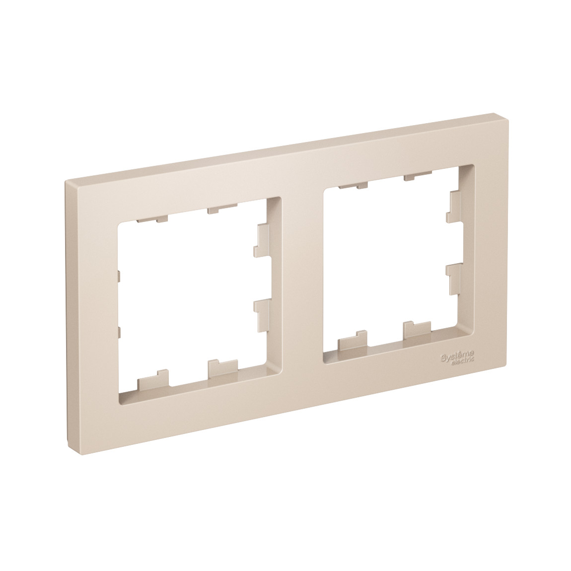 systeme electric atlasdesign, рамка 2-я горизонтальная бежевый atn000202