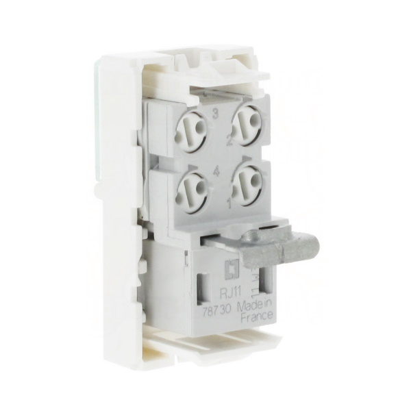 legrand мosaic 45 розетка телефонная rj11, 1 модуль