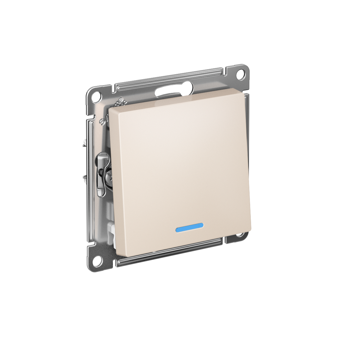 Systeme Electric ATLASDESIGN, переключатель 1-клавишный с подсветкой бежевый ATN000263