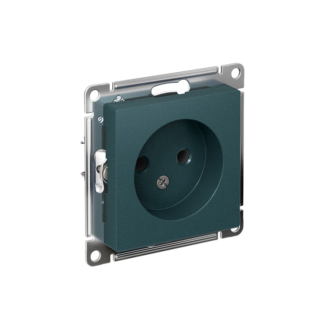 systeme electric atlasdesign розетка 1-я без заземления изумруд