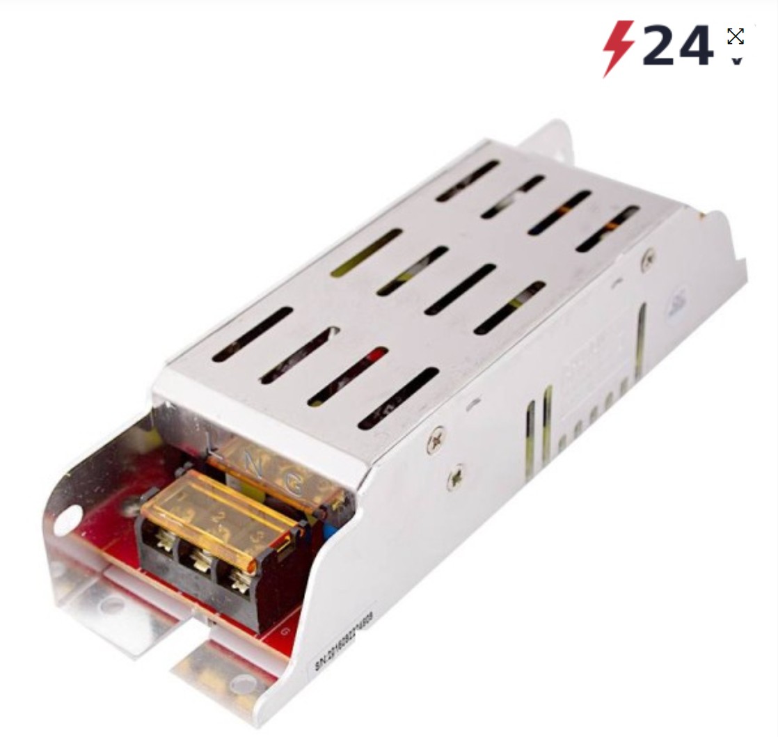 Блоки питания (драйвер) 24V 150Вт узкий негерметичный IP20 Eleganz