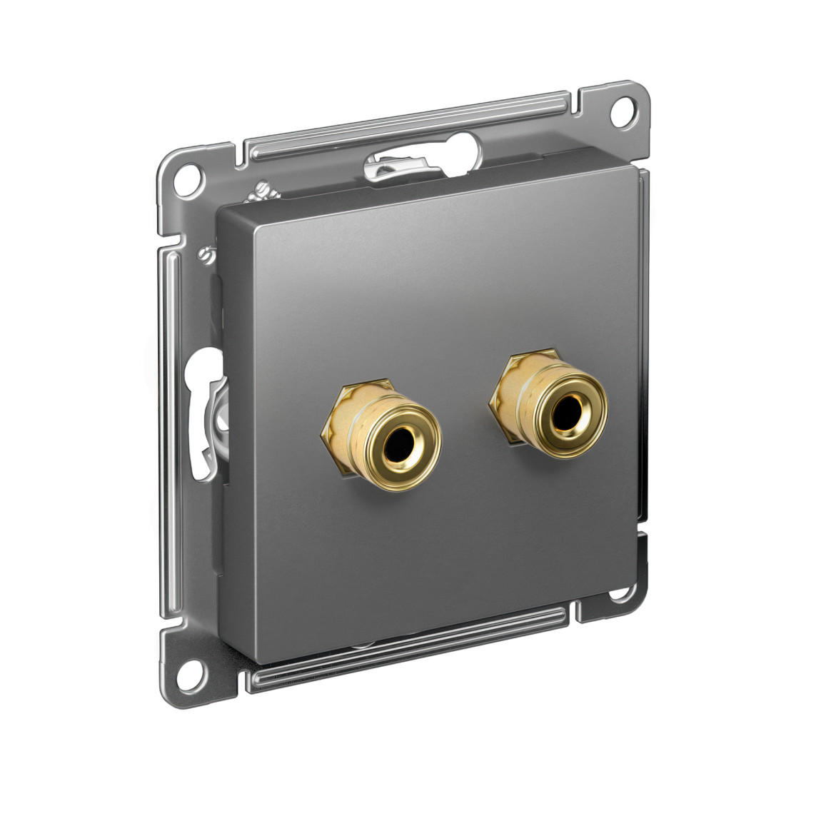 systeme electric atlasdesign розетка аудио 2-я сталь