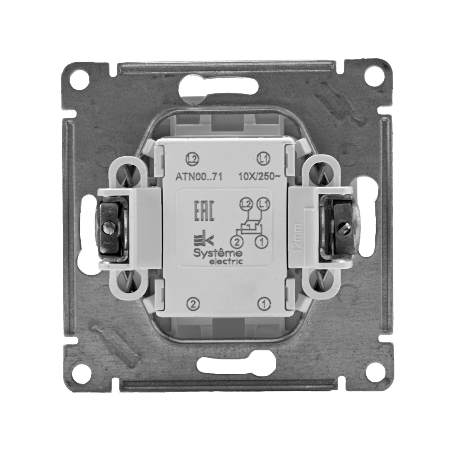 systeme electric atlasdesign, переключатель перекрестный 1-клавишный белый atn000171