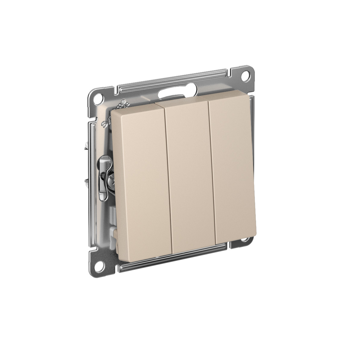 systeme electric atlasdesign выключатель 3-клавишный песочный