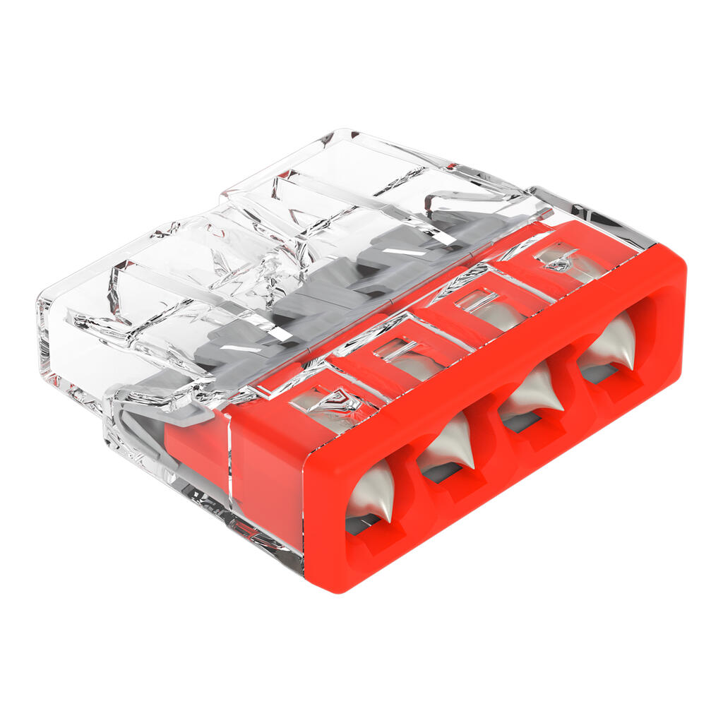 Клемма Wago 2273-244 c пастой 4 вх. 0,5-2,5мм² Cu/Al (100шт)
