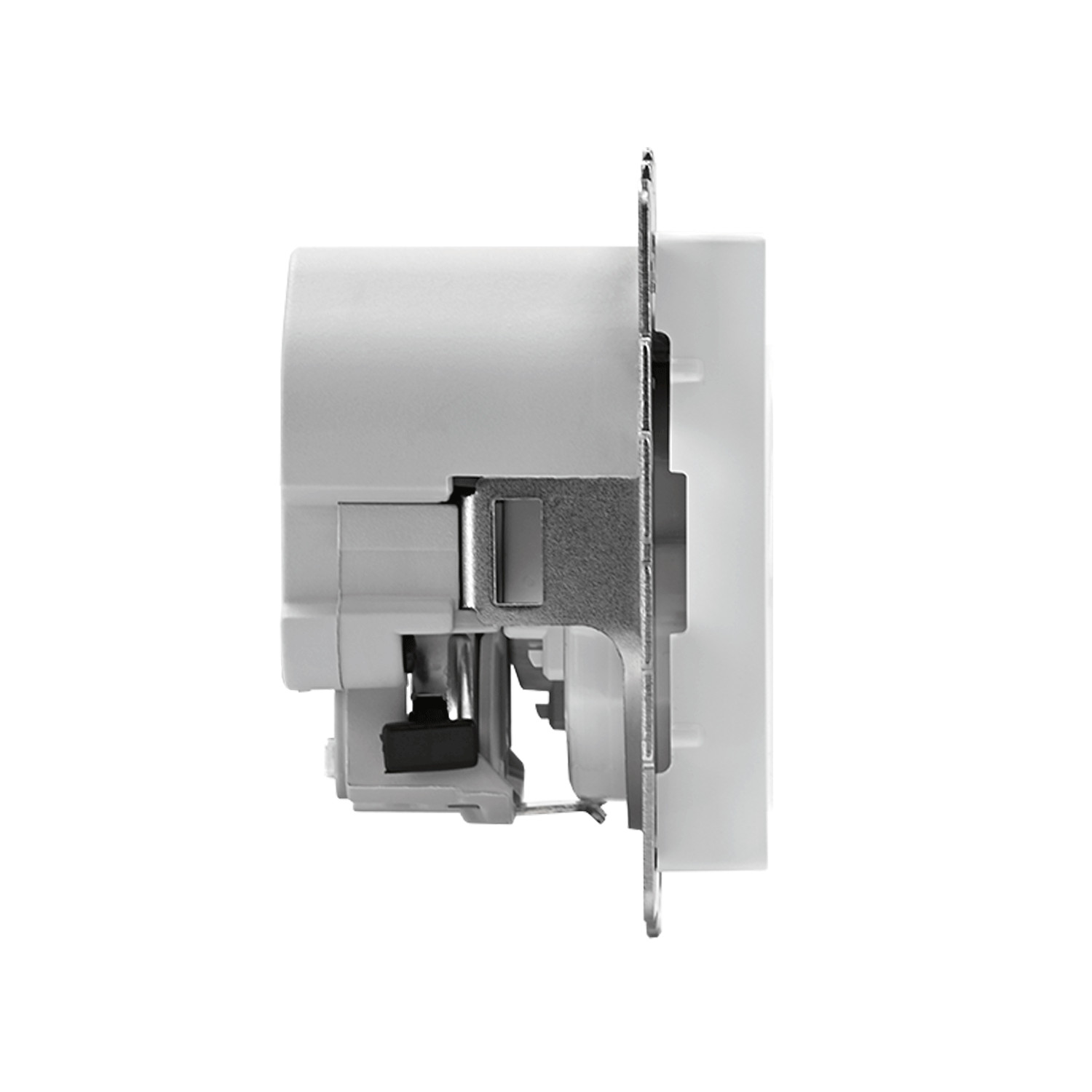 systeme electric atlasdesign, розетка с заземлением 16а с 2xusb для зарядки белый atn000130