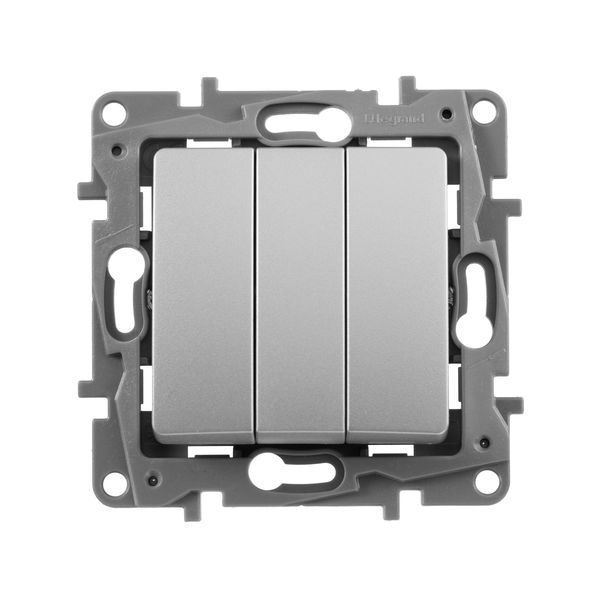 legrand etika выключатель 3 клавишный алюминий