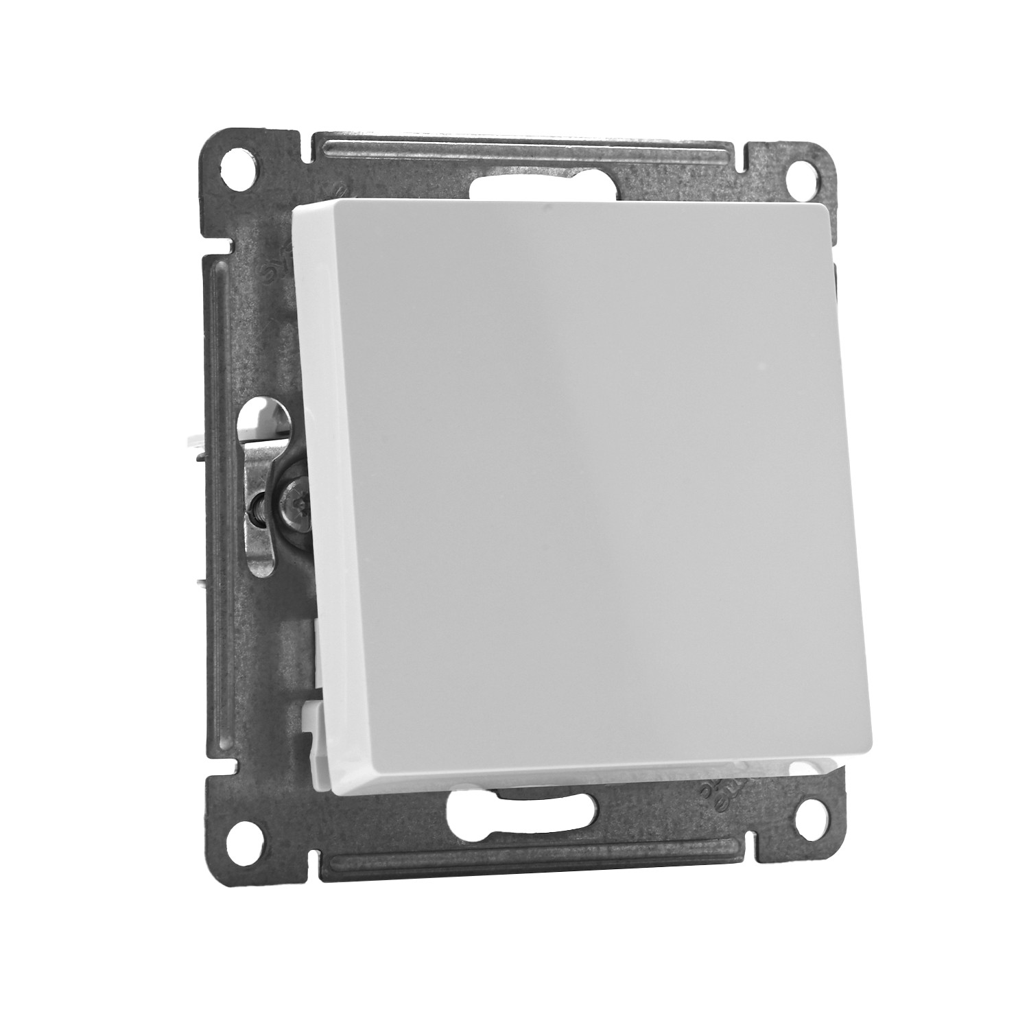 systeme electric atlasdesign, выключатель 1-клавишный белый atn000111