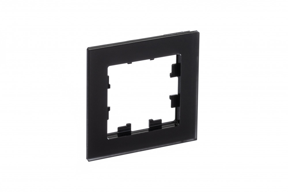 systeme electric atlasdesign nature стекло рамка 1-я универсальная матовый черный  atn331001