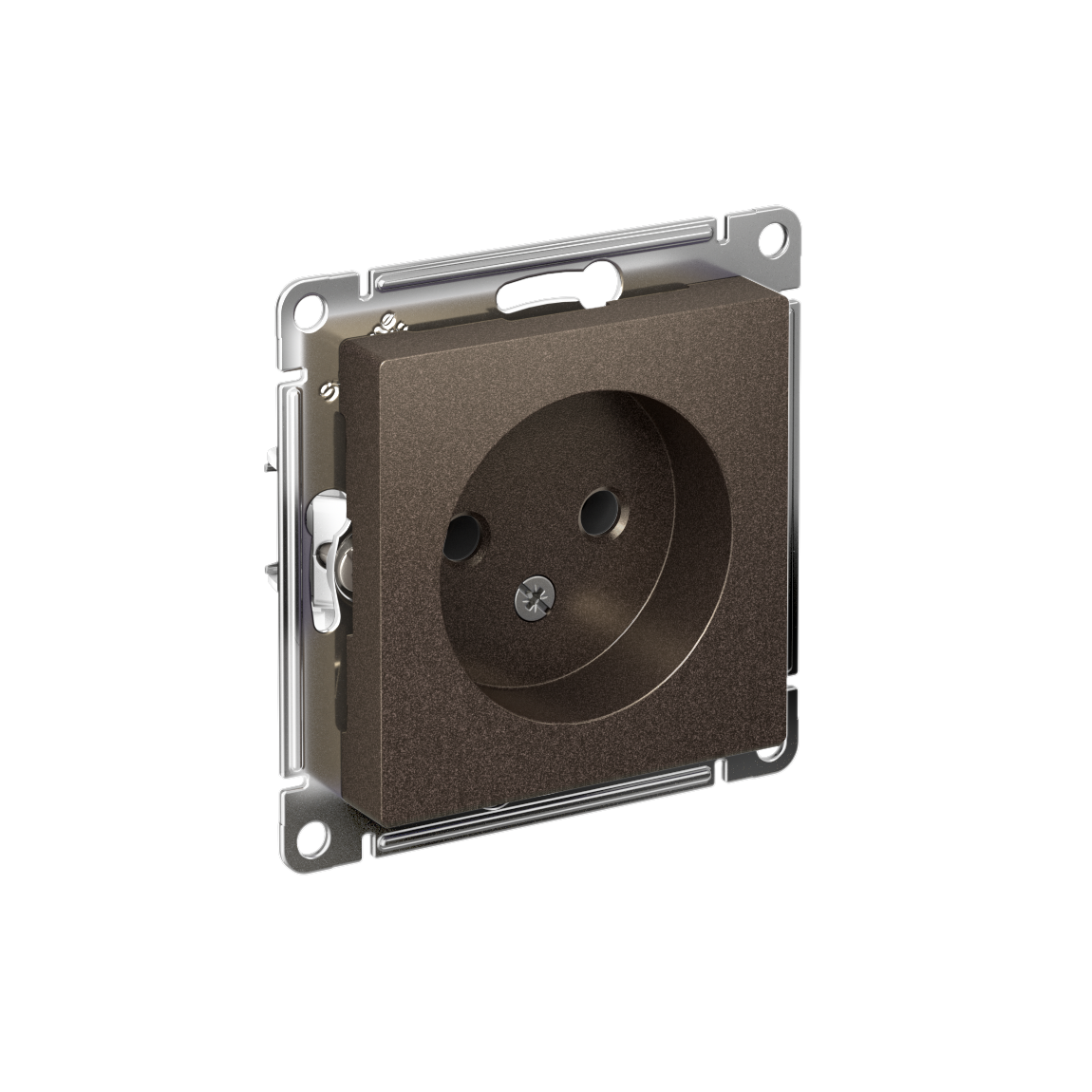 Systeme Electric ATLASDESIGN розетка 1-я без заземления мокко