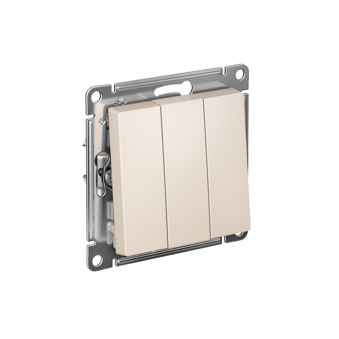 Systeme Electric ATLASDESIGN, выключатель 3-клавишный бежевый ATN000231