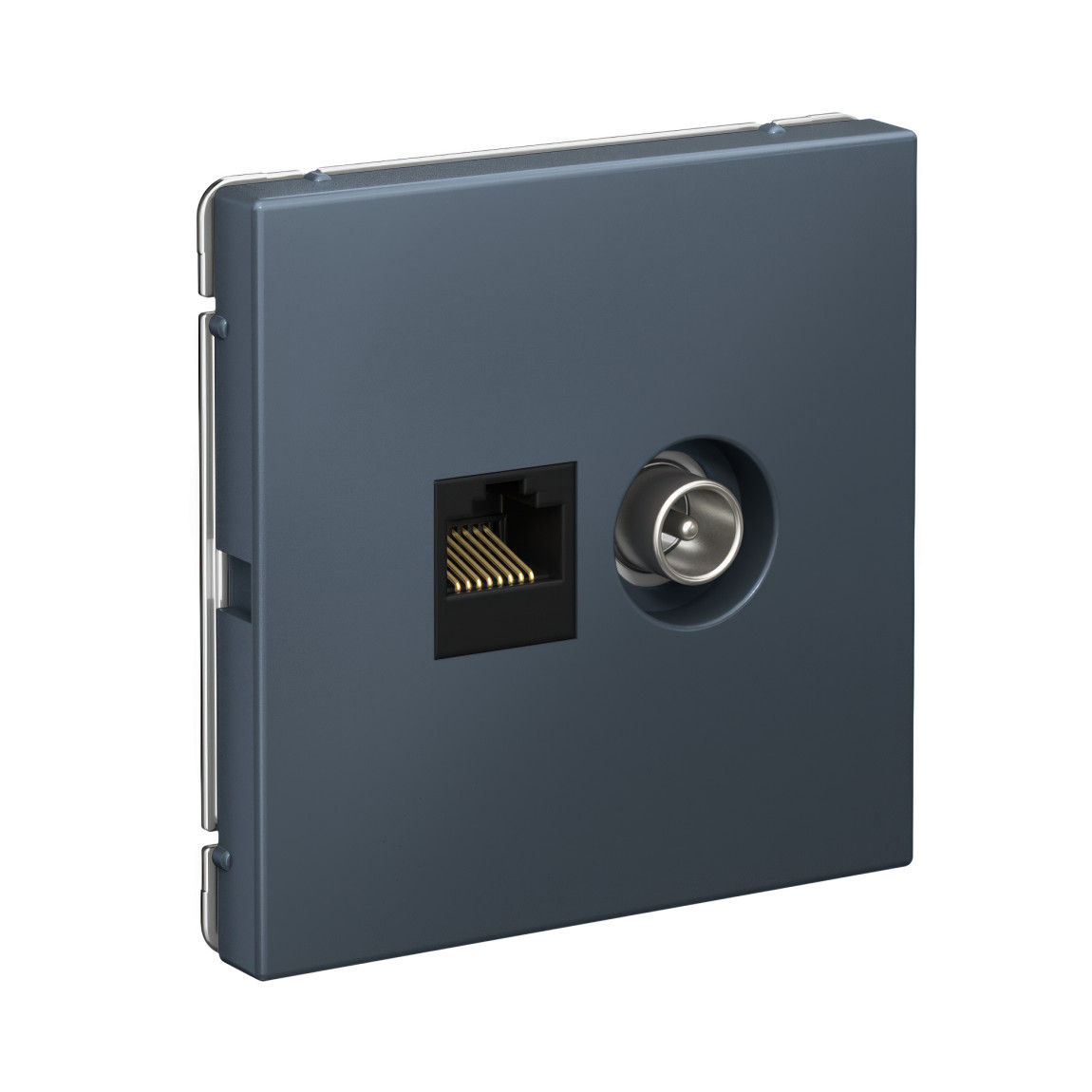 system electric artgallery розетка тв+компьютерная rj45 5е кат. грифель gal000789