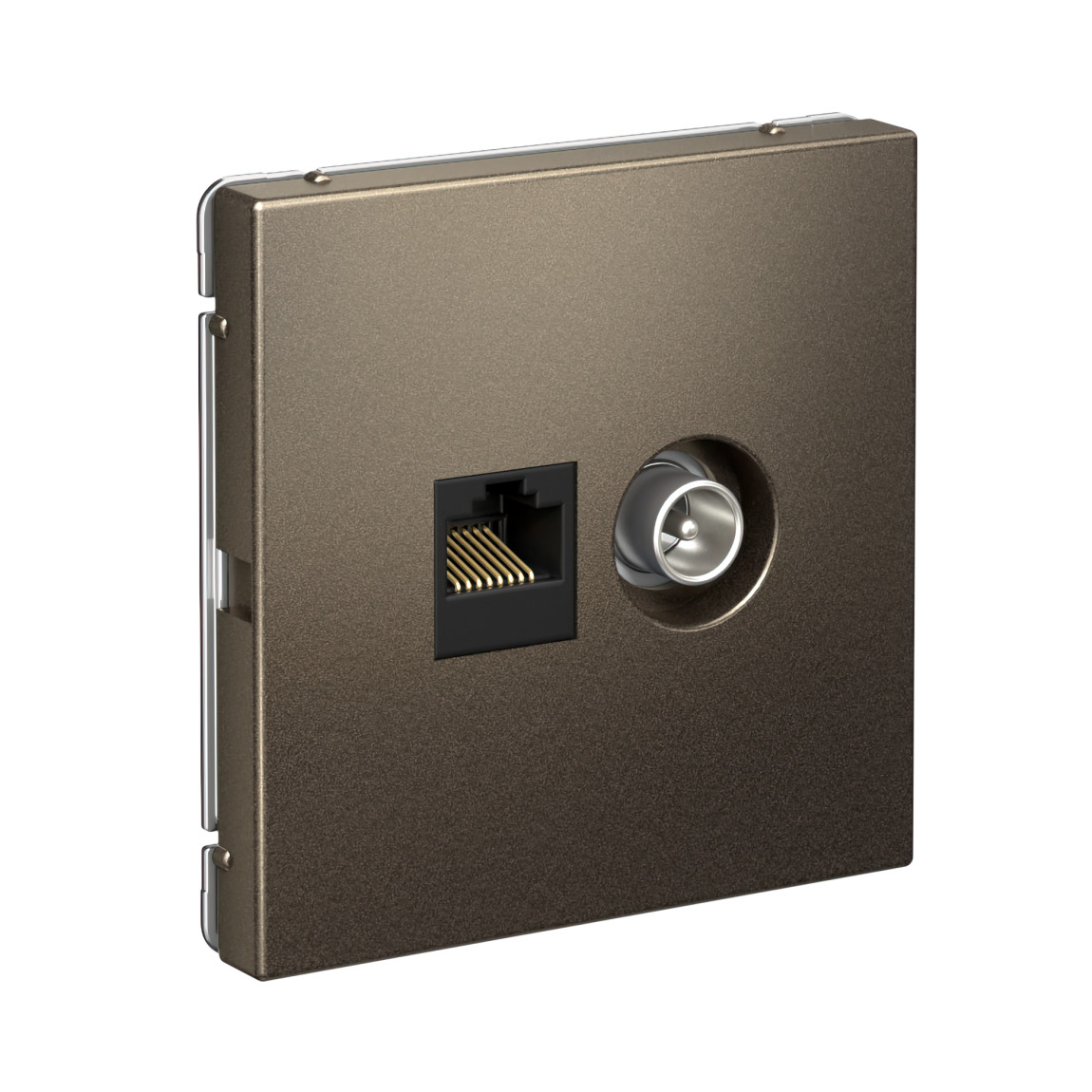 system electric artgallery розетка тв+компьютерная rj45 5е кат. мокко gal000689