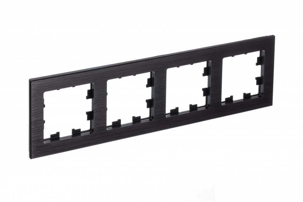 Systeme Electric ATLASDESIGN Nature металл рамка 4-я универсальная оникс