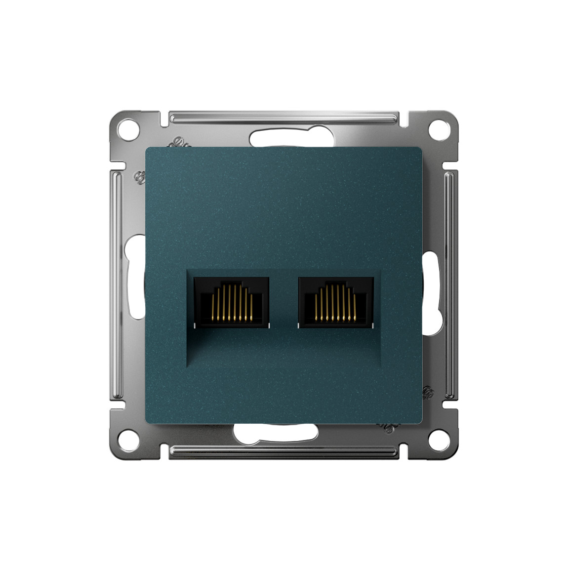 systeme electric atlasdesign розетка двойная rj45+rj45 5е кат. изумруд