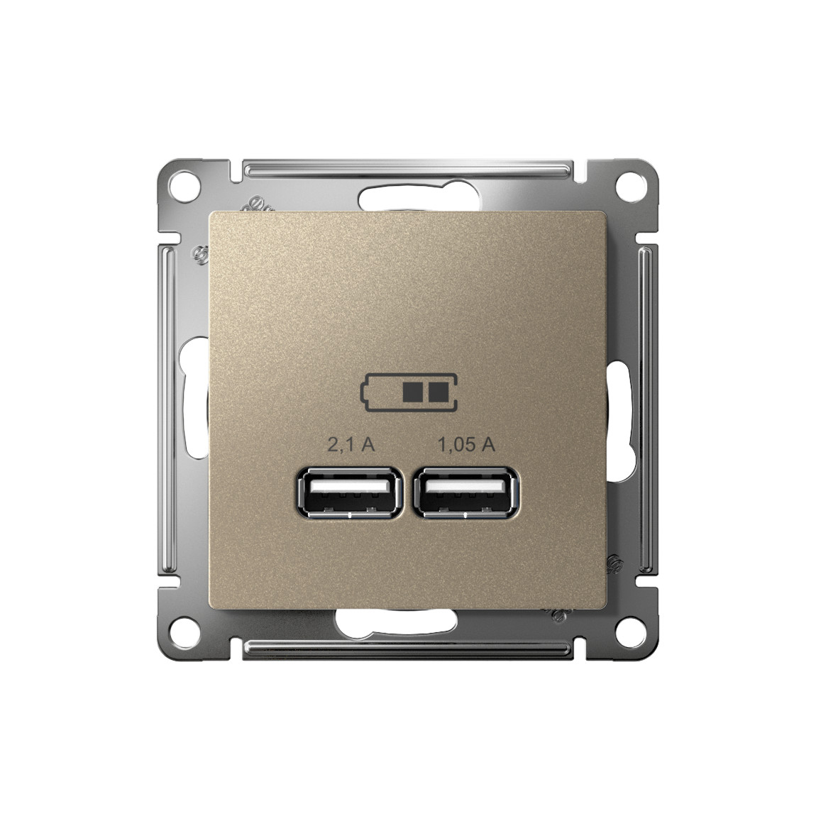 systeme electric atlasdesign розетка usb двойная для зарядки шампань