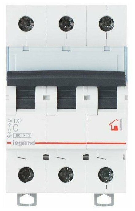 legrand 404057 автоматический выключатель тх3 3p 20a 6ка тип с