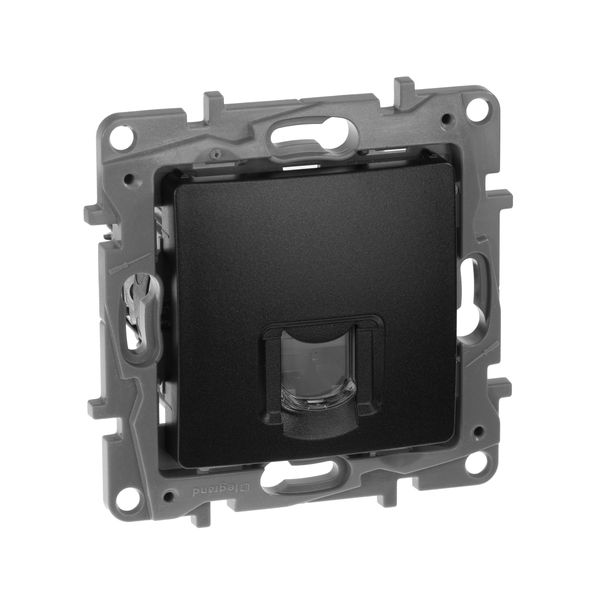 legrand etika розетка компьютерная 1-я rj-45 utp 8 контактов 1 выход 6 кат. антрацит