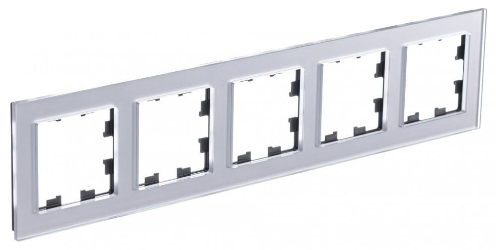 Systeme Electric ATLASDESIGN Nature стекло рамка 5-я универсальная алюминий ATN320305