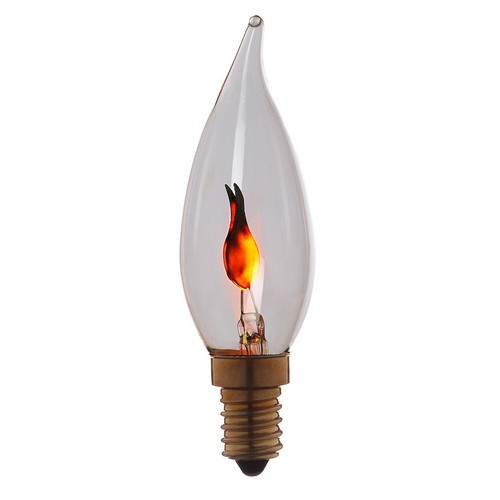 Лампа мерцающий огонь "свеча на ветру" DECOR FLICKER CA32 230V E14 3W CL (прозрачный)  Foton  