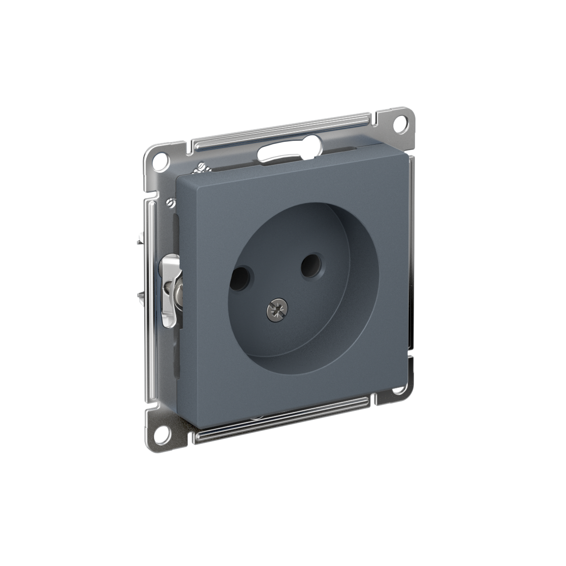 Systeme Electric ATLASDESIGN, розетка 1-я без заземления грифель