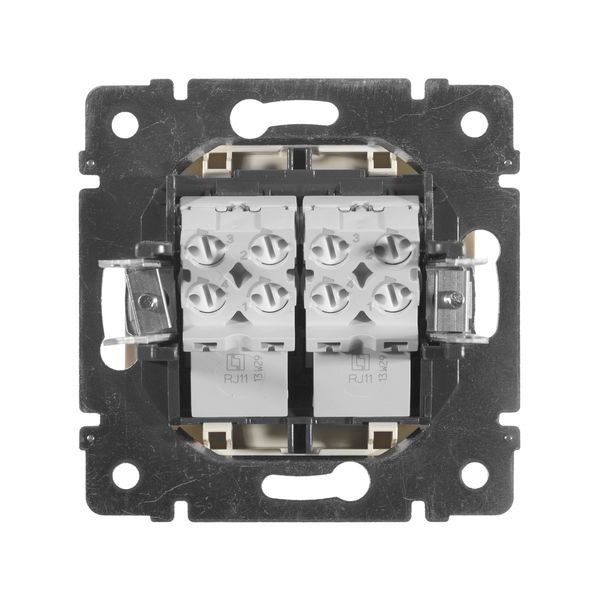 legrand valena розетка телефонная 2-я rj-11 4 контакта слоновая кость